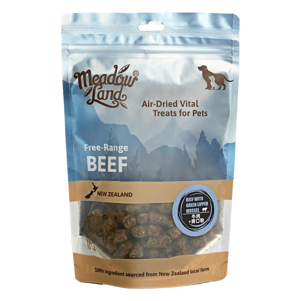 MeadowLand Air Dried Beef with GLM Treats (For Cat/Dog)
風乾牛肉+青口粉零食 (貓/狗共用)