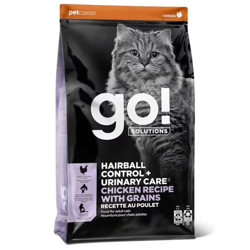 GO!Solutions Hairball Control & Urinary Care - Chicken with Grains Recipe For Cat 泌尿系統及袪毛球系列 -雞肉 全貓糧配方