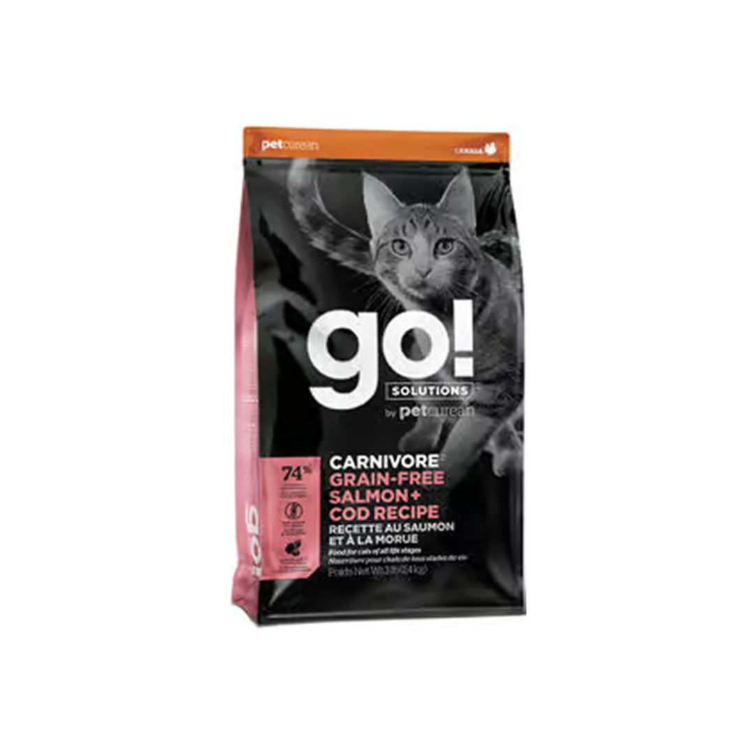 GO！Solutions CARNIVORE－Grain Free Salmon + Cod Recipe For Cat 活力營養系列－無穀物 三文魚＋鱈魚全貓糧配方