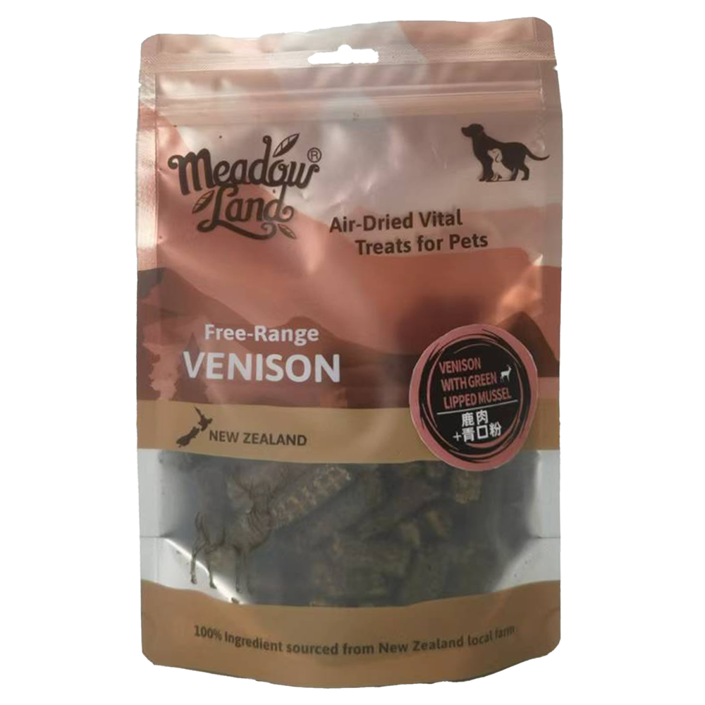 MeadowLand Air Dried Vension with GLM Treats (For Cat/Dog) 風乾鹿肉+青口粉零食 (貓/狗共用)