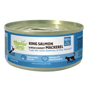 MeadowLand King Salmon + Markerel Canned Cat Food (All Life Stage)
帝王三文魚+ 鯖魚貓主食罐