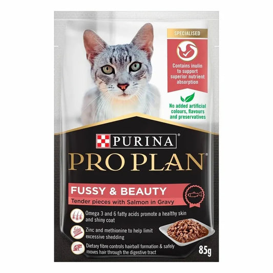 Purina ProPlan ADULT CAT -  FUSSY & BEAUTY 
成貓美毛亮麗配方(三文魚）