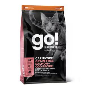 GO！Solutions CARNIVORE－Grain Free Salmon + Cod Recipe For Cat 活力營養系列－無穀物 三文魚＋鱈魚全貓糧配方