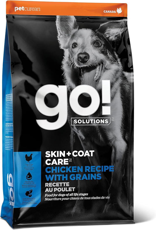 GO！Solutions  Skin + Coat Care － Chicken Recipe with Grains Recipe For Dog 
護膚美毛系列－  雞肉 全狗糧配方
