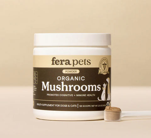 FERA USDA Organic Mushrooms Immune Support for Dogs & Cat USDA 有機認證 有機靈芝菇菌免疫力營養粉 (犬貓通用) 60G