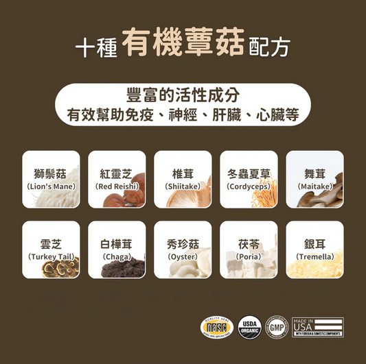 FERA USDA Organic Mushrooms Immune Support for Dogs & Cat USDA 有機認證 有機靈芝菇菌免疫力營養粉 (犬貓通用) 60G