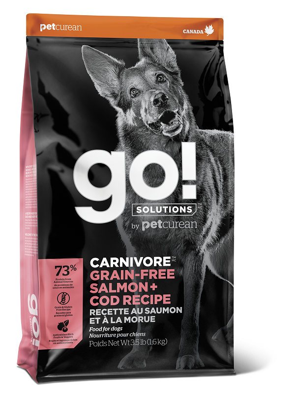 GO！Solutions  CARNIVORE－ Grain-Free Salmon + Cod Recipe for Dog 
活力營養系列－無穀物三文魚+鱈魚  全狗糧配方