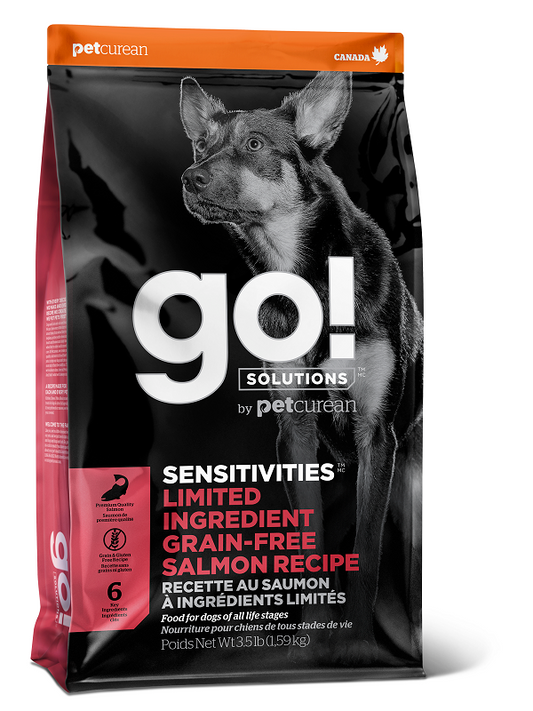 GO！Solutions  SENSITIVES- Limited Ingredient Grain-Free Salmon Recipe Recipe For Dog
低敏美毛系列－無穀物   三文魚 全狗糧配方