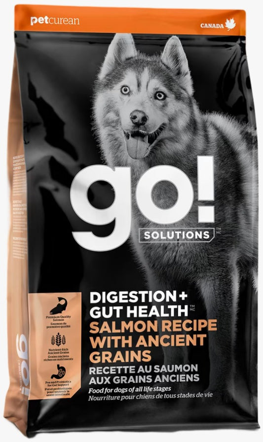 GO！Solutions  Digestion + Gut Health － Salmon Recipe with Ancient Grains For Dog 
腸胃保健系列－三文魚＋古早穀物  全狗糧配方