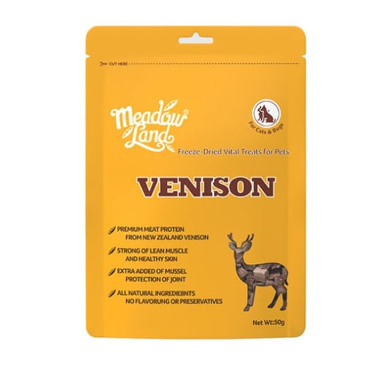 MeadowLand Freeze Dried Venison Treats (For Dog/Cat)
凍乾鹿肉零食  (貓狗共用)