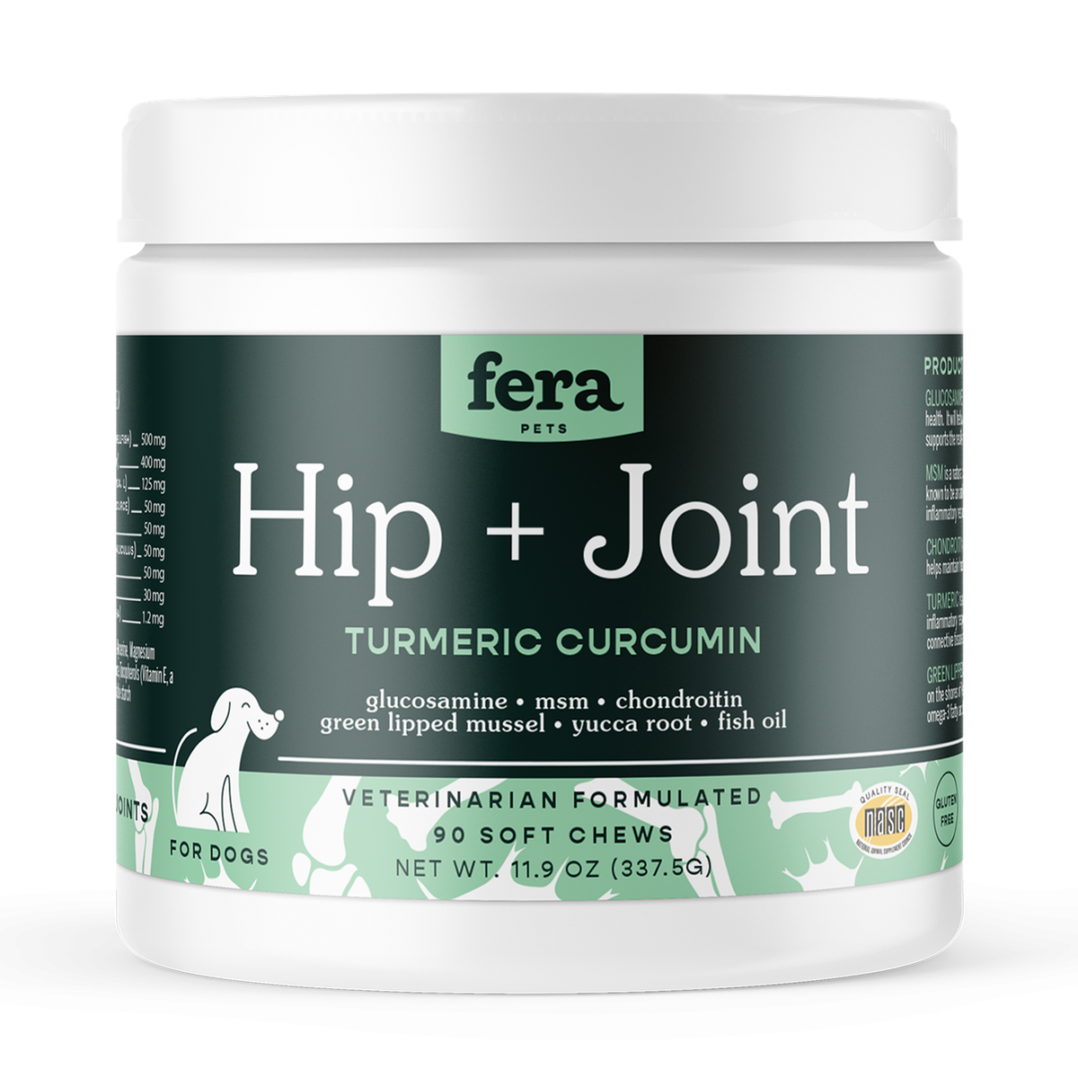 FERA Hip + Joint for Dogs Soft chews 髖骨及關節護養 咀嚼片 (犬用) 90pc