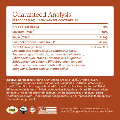 FERA USDA Organic Probiotics with Prebiotics Powder for Dogs & Cats USDA有機認證 有機益生菌及益生元營養粉 (犬貓通用) 72g